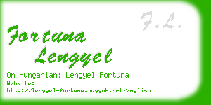 fortuna lengyel business card